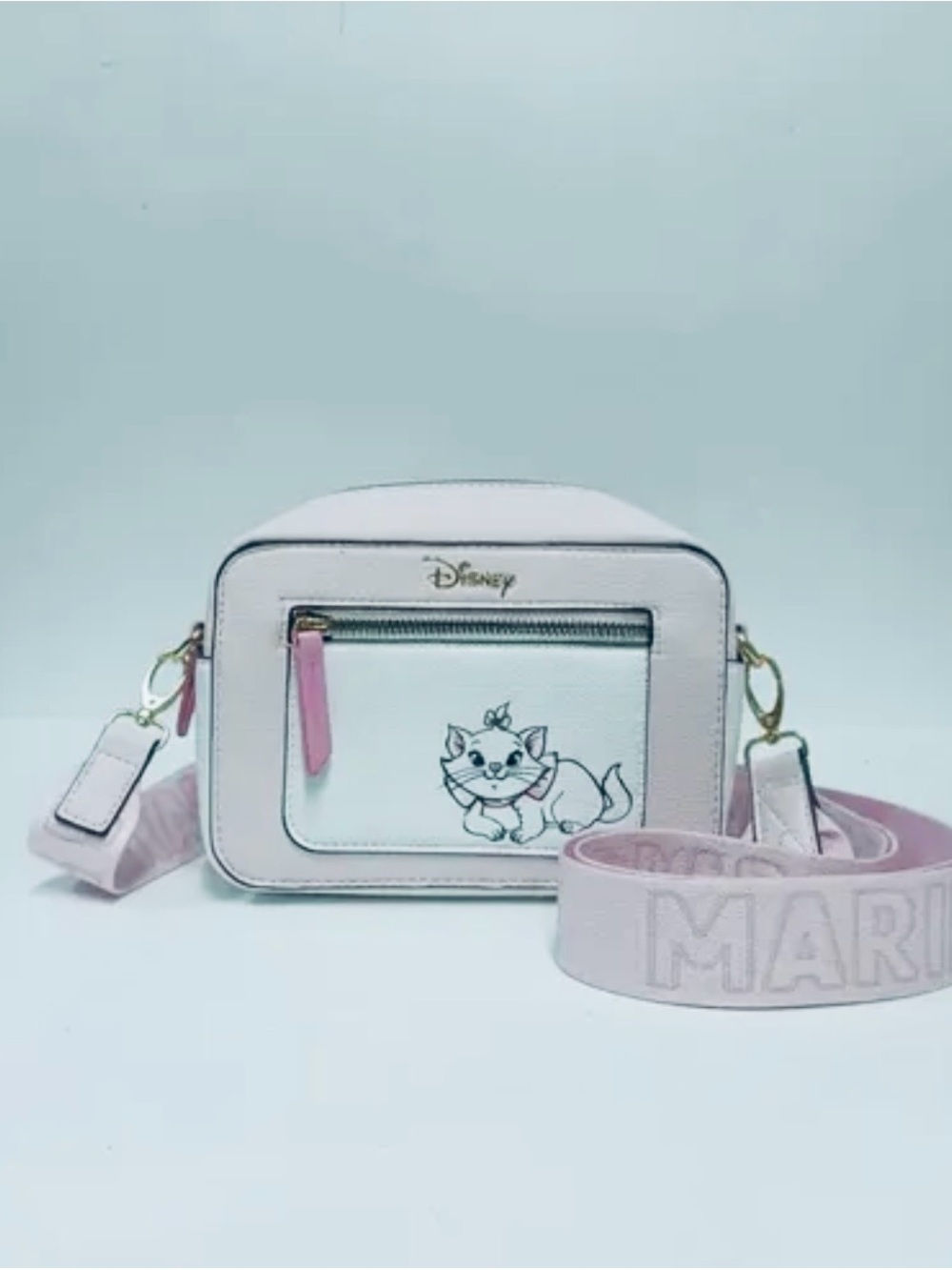 Disney Pink Aristocrats Marie Crossbody camera bag  Purse with Removable Strap